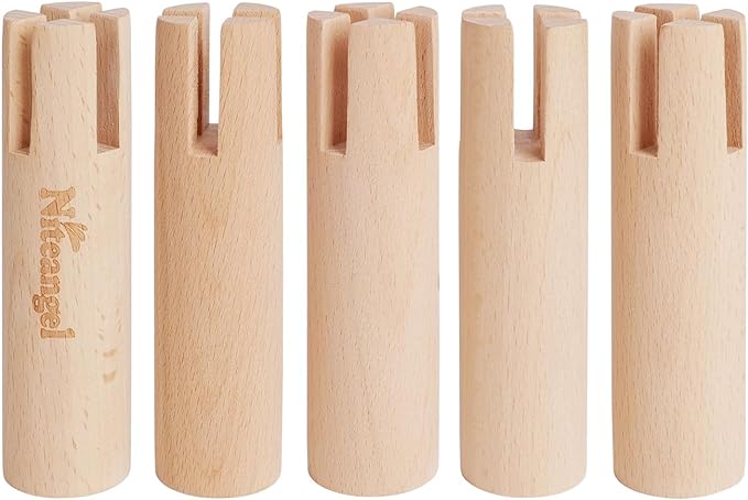 Niteangel Set of Beech Stilts for Elevating & Safely Setting Multi-Chamber Series Maze House