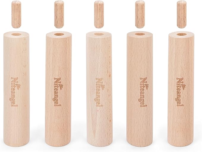 Niteangel Set of Beech Stilts for Elevating & Safely Setting Multi-Chamber Series Maze House