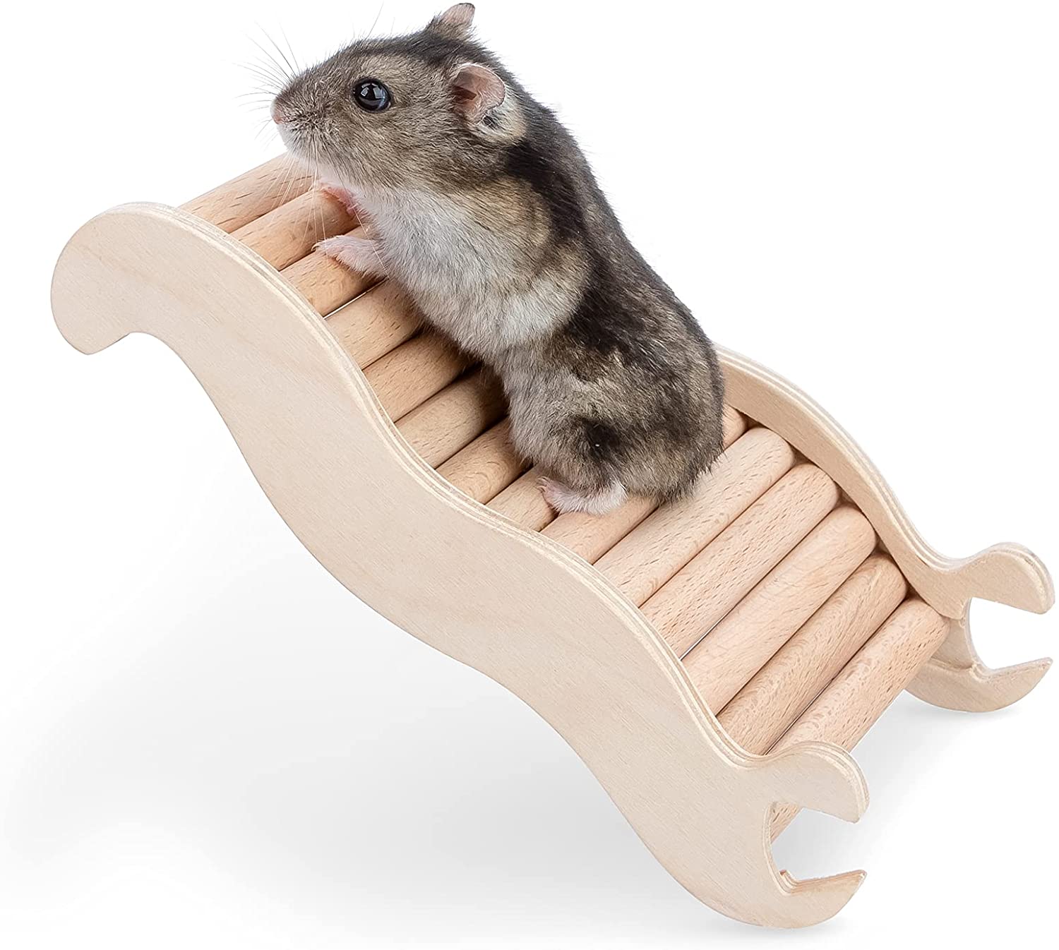 Niteangel Hamster Climbing Toy Wooden Ladder Bridge for Hamsters Gerbils Mice and Small Animals